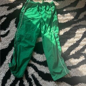 Green Windbreaker pants